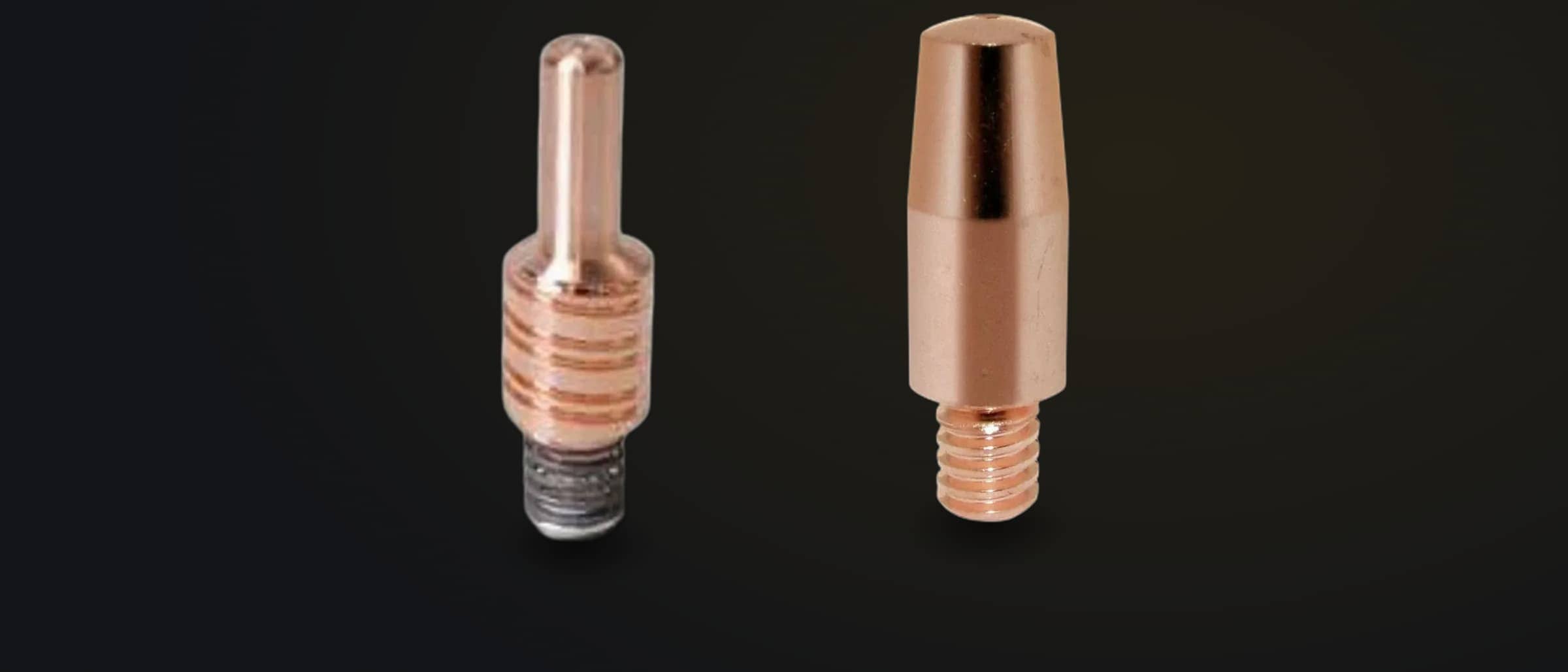 Electrodo de plasma y punta de contacto MIG para antorchas de corte y soldadura